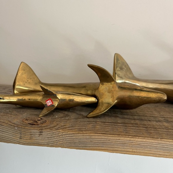 Brass Dolphin sculptures Set of 4 - Picture 6 of 6